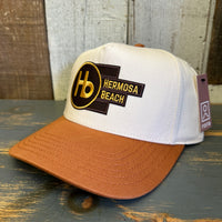 Hermosa Beach THE NEW STYLE 5 Panel Mid Profile Cap - Rust Brown/Natural