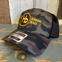 Hermosa Beach THE NEW STYLE 6 Panel Low Profile Trucker Hat - Camo/Black