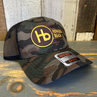 Hermosa Beach THE NEW STYLE 6 Panel Low Profile Trucker Hat - Camo/Black