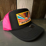 Hermosa Beach MUY HERMOSA Trucker Hat -Black/Neon Pink/Black