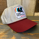 Hermosa Beach SURF HERMOSA :: OPEN DAILY 5-Panel Polyester Golf - Grey/Maroon