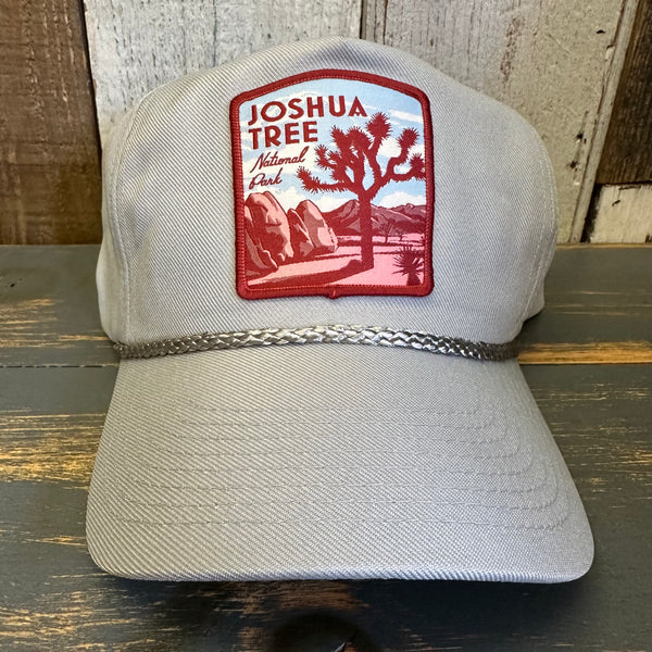 JOSHUA TREE NATIONAL PARK 5-Panel Polyester Golf Cap - Grey/Grey Braid