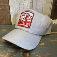 JOSHUA TREE NATIONAL PARK 5-Panel Polyester Golf Cap - Grey/Grey Braid