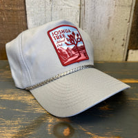 JOSHUA TREE NATIONAL PARK 5-Panel Polyester Golf Cap - Grey/Grey Braid