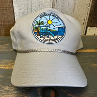 Hermosa Beach SHOREFRONT 5-Panel Polyester Golf Cap - Grey/Grey Braid