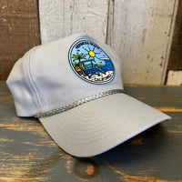 Hermosa Beach SHOREFRONT 5-Panel Polyester Golf Cap - Grey/Grey Braid