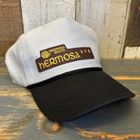 Hermosa Beach HERMOSA AVE 5-Panel Polyester Golf, 2-Tone - Grey/Black Braid