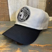 SOUTH BAY SURF (Black Patch) 5-Panel Polyester Golf - Grey/Black Braid