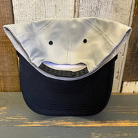 Hermosa Beach WELCOME SIGN 5-Panel Polyester Golf, 2-Tone - Grey/Black Braid