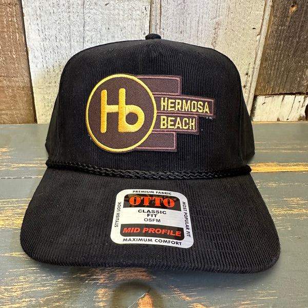 Hermosa Beach THE NEW STYLE Corduroy Baseball Cap - Black