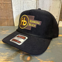 Hermosa Beach THE NEW STYLE Corduroy Baseball Cap - Black