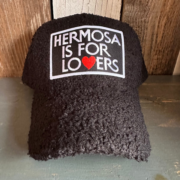 Hermosa Beach HERMOSA IS FOR LOVERS 6 Panel Sherpa Cap - Black