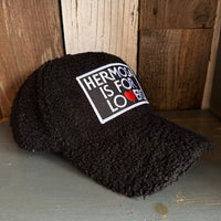 Hermosa Beach HERMOSA IS FOR LOVERS 6 Panel Sherpa Cap - Black