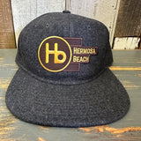 Hermosa Beach THE NEW STYLE Mid Profile Strapback Hat - Heather Black