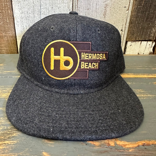 Hermosa Beach THE NEW STYLE Mid Profile Strapback Hat - Heather Black