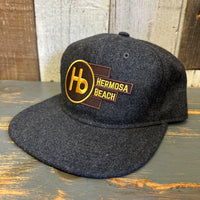 Hermosa Beach THE NEW STYLE Mid Profile Strapback Hat - Heather Black