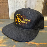 Hermosa Beach THE NEW STYLE Mid Profile Strapback Hat - Heather Black