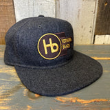 Hermosa Beach THE NEW STYLE Mid Profile Strapback Hat - Heather Black