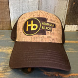 Hermosa Beach THE NEW STYLE Premium Cork Low Profile Trucker Hat - Brown/Cork