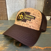 Hermosa Beach THE NEW STYLE Premium Cork Low Profile Trucker Hat - Brown/Cork