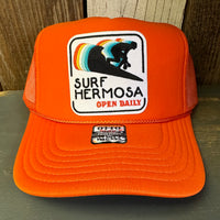 Hermosa Beach SURF HERMOSA :: OPEN DAILY Trucker Hat - Orange