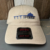 MANHATTAN BEACH PIER & ROUNDHOUSE 6 Panel Low Profile Style Dad Hat - Khaki