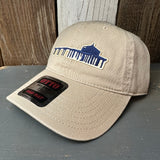 MANHATTAN BEACH PIER & ROUNDHOUSE 6 Panel Low Profile Style Dad Hat - Khaki