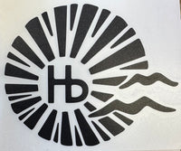 Large Window Car Decal Hermosa Beach - Classic Logo HB Sticker