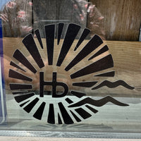 Large Window Car Decal Hermosa Beach - Classic Logo HB Sticker