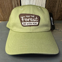 MAY THE FOREST BE WITH YOU 6 Panel Low Profile Dad Hat - Desert Green by Brist