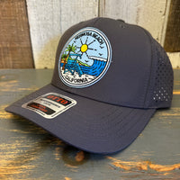 Hermosa Beach SHOREFRONT - "OTTO COMFY FIT" 6 Panel Mid Profile Baseball Cap - Charcoal Grey