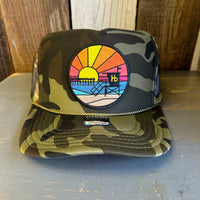 Hermosa Beach OBLIGATORY SUNSET Hat - Full Camouflage