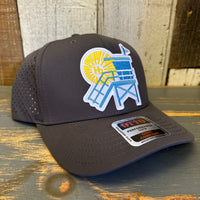 Hermosa Beach LIFEGUARD TOWER "OTTO COMFY FIT" Mid Profile Baseball Cap - Charcoal Grey