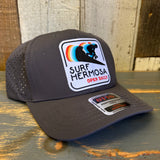 Hermosa Beach SURF HERMOSA :: OPEN DAILY "OTTO COMFY FIT" Mid Profile Baseball Cap - Charcoal Grey