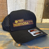 Hermosa Beach HERMOSA AVE - "OTTO COMFY FIT" 6 Panel Mid Profile Baseball Cap - Black