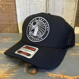 SOUTH BAY SURF CALIFORNIA (Dark Patch) "OTTO COMFY FIT" 6 Panel Mid Profile Baseball Cap - Black