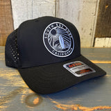 SOUTH BAY SURF CALIFORNIA (Dark Patch) "OTTO COMFY FIT" 6 Panel Mid Profile Baseball Cap - Black