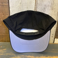 SOUTH BAY SURF CALIFORNIA (Dark Patch) "OTTO COMFY FIT" 6 Panel Mid Profile Baseball Cap - Black
