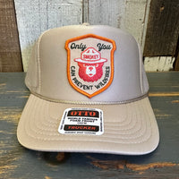SMOKEY BEAR :: KEEP IT GREEN PREVENT WILDFIRES High Crown Trucker Hat - Khaki