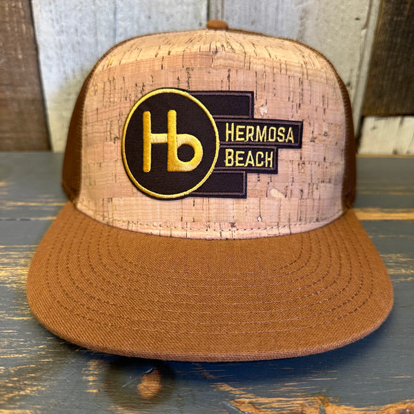 Hermosa Beach THE NEW STYLE Premium Cork Trucker Hat - Cypress Brown