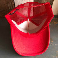 Hermosa Beach OBLIGATORY SUNSETA High Crown Trucker Hat - Red