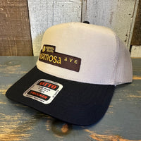 Hermosa Beach HERMOSA AVE - 5 Panel Mid Profile Mesh Back Trucker Hat - Khaki/Black