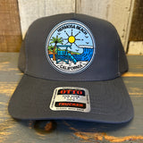 Hermosa Beach SHOREFRONT Mid Profile Mesh Trucker Hat - Charcoal Grey