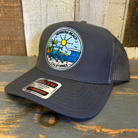 Hermosa Beach SHOREFRONT Mid Profile Mesh Trucker Hat - Charcoal Grey