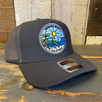 Hermosa Beach SHOREFRONT Mid Profile Mesh Trucker Hat - Charcoal Grey
