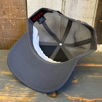Hermosa Beach CLASSIC LOGO Mid Profile Trucker Hat - Charcoal Grey