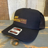 Hermosa Beach HERMOSA AVE - 5 Panel Mid Profile Mesh Back Trucker Hat - Black
