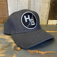 Hermosa Beach SKATEBOARDING WAS NEVER A CRIME Premium 6-Panel Snapback Hat - Heathered Black