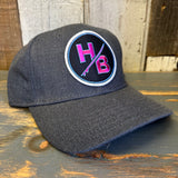 Hermosa Beach SO PITTED :: HB SURFBOARD Premium 6-Panel Low Profile Snapback Hat - Heathered Black