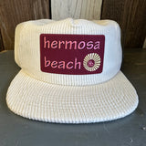 Hermosa Beach WELCOME SIGN Vintage Corduroy Hat - Beige